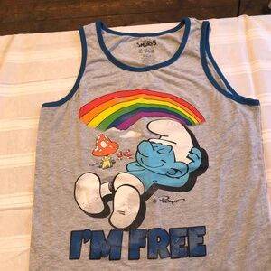 SMURF TANK TOP LARGE RAINBOW